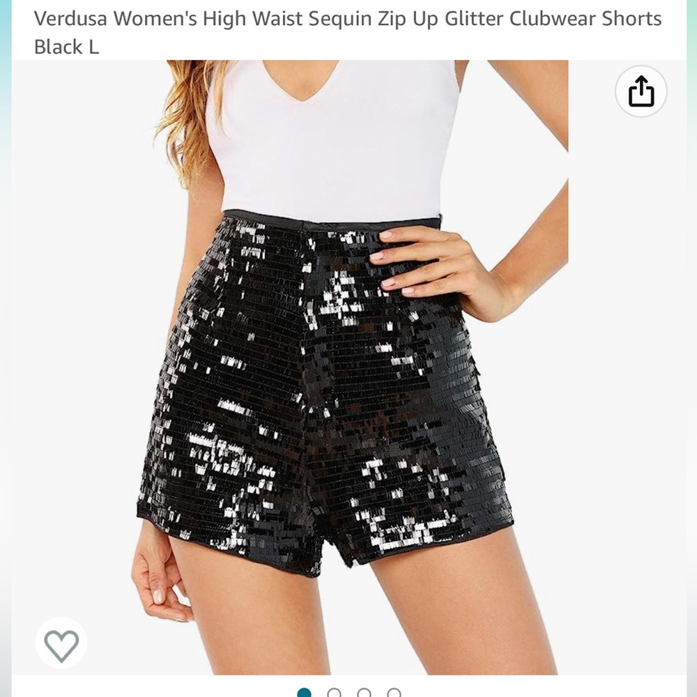Black Sequin Shorts
